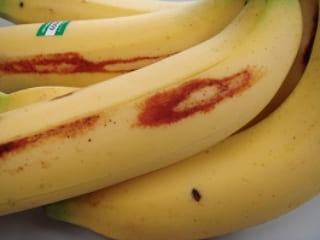 バナナの皮に赤い痣がありますが？